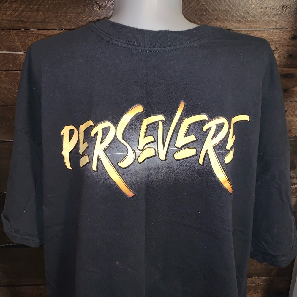 Persevere Mens Graphic Inspirational Tee